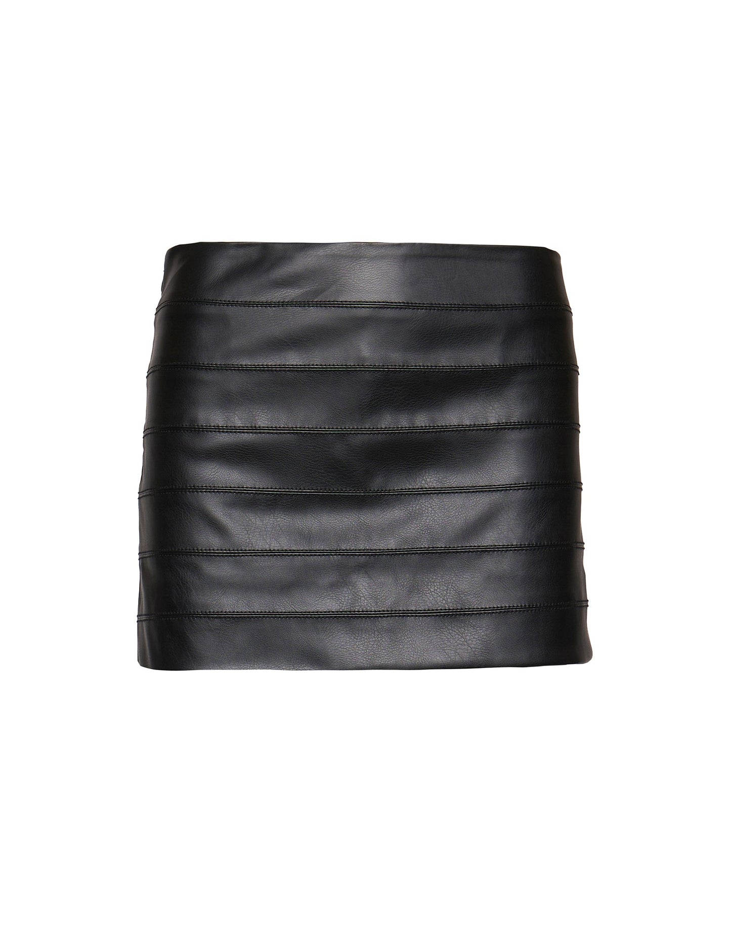 DOUUOD Minigonna in Eco Vintage Leather Nera