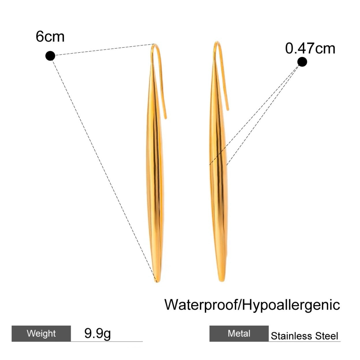 BEHI Needle Earrings