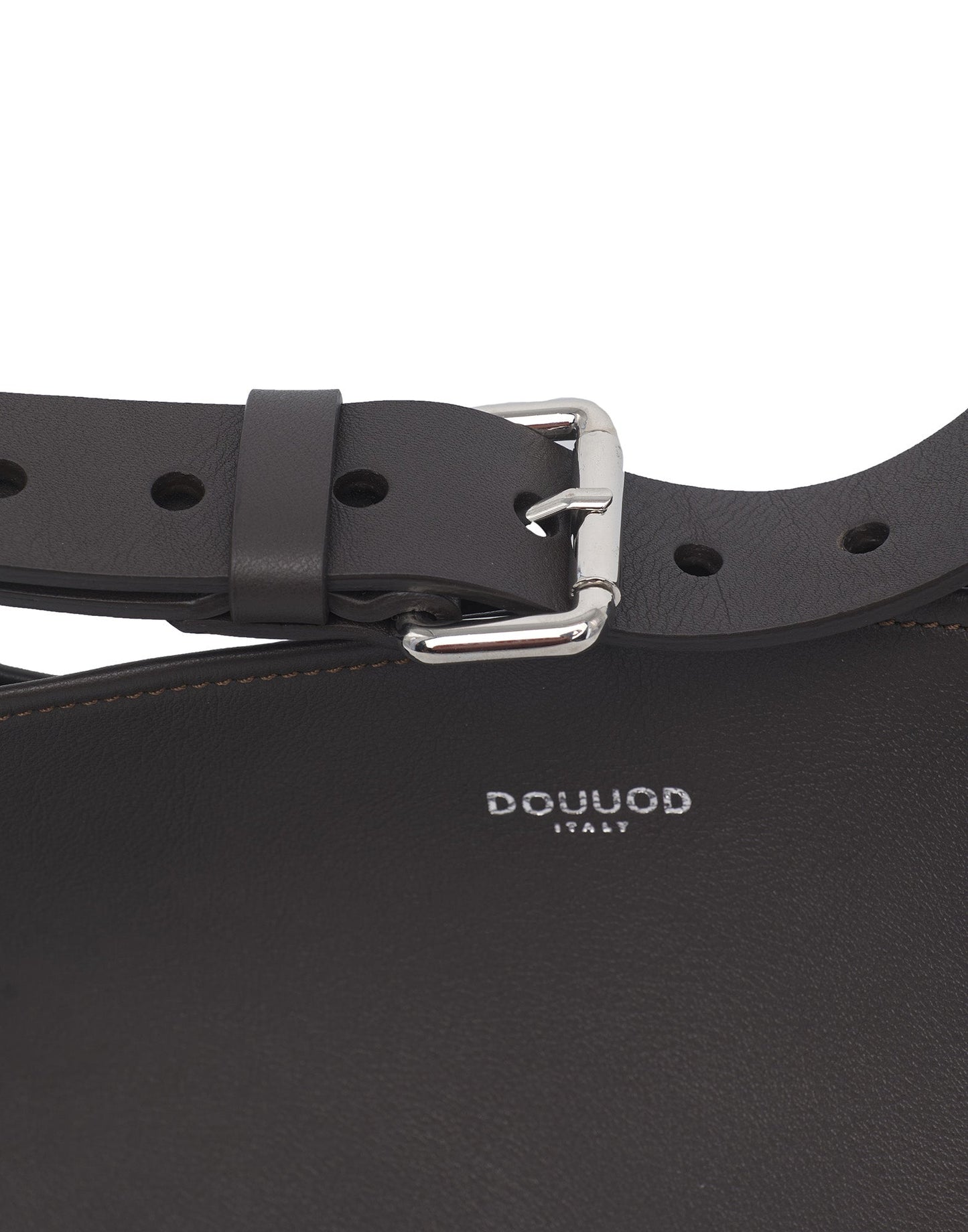 DOUUOD Borsa a Secchiello Tilla in Pelle Mousse Ebano