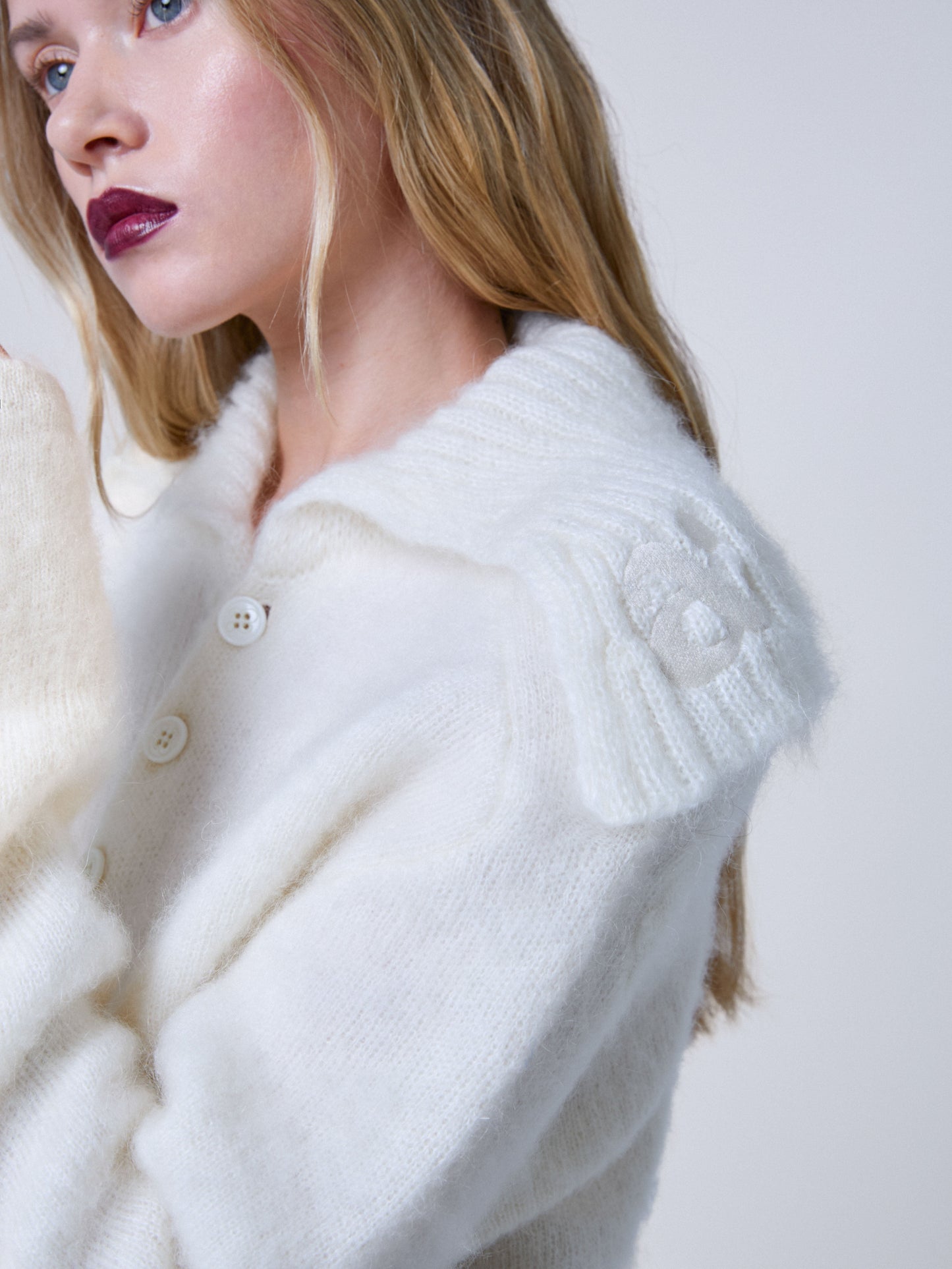 Zoe Crop Sweater Winter White