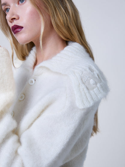 Zoe Crop Sweater Winter White