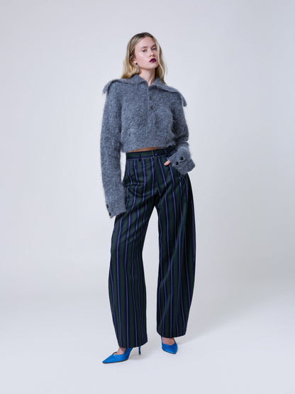 Zoe Crop Sweater Flint Gray