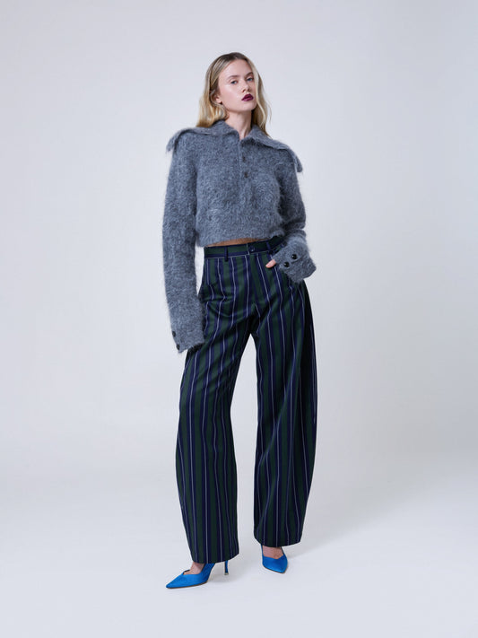 Zoe Crop Sweater Flint Gray