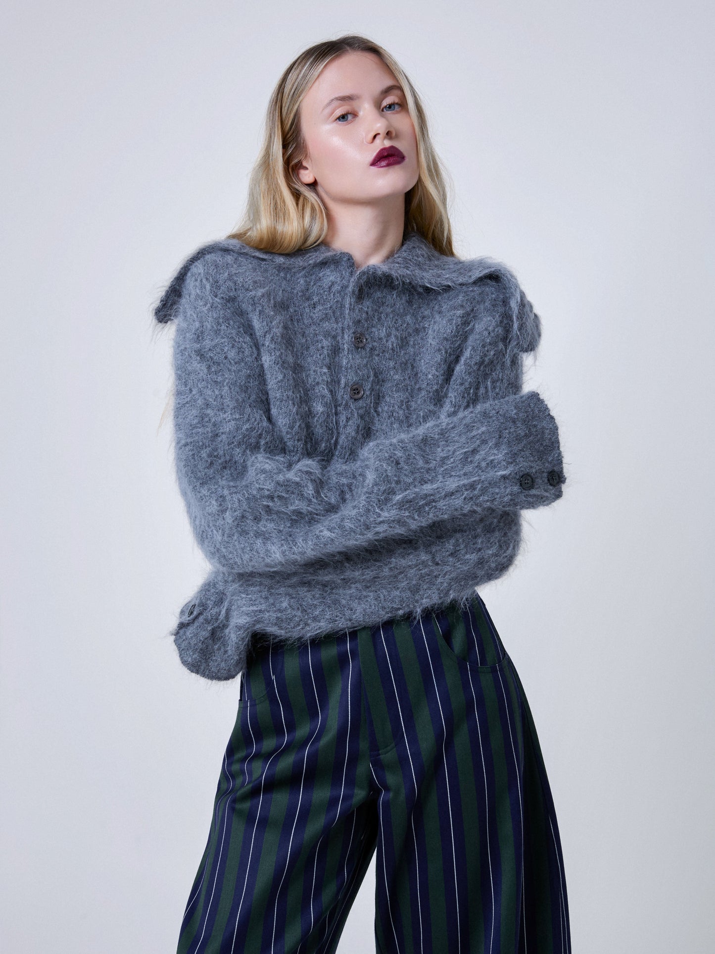 Zoe Crop Sweater Flint Gray