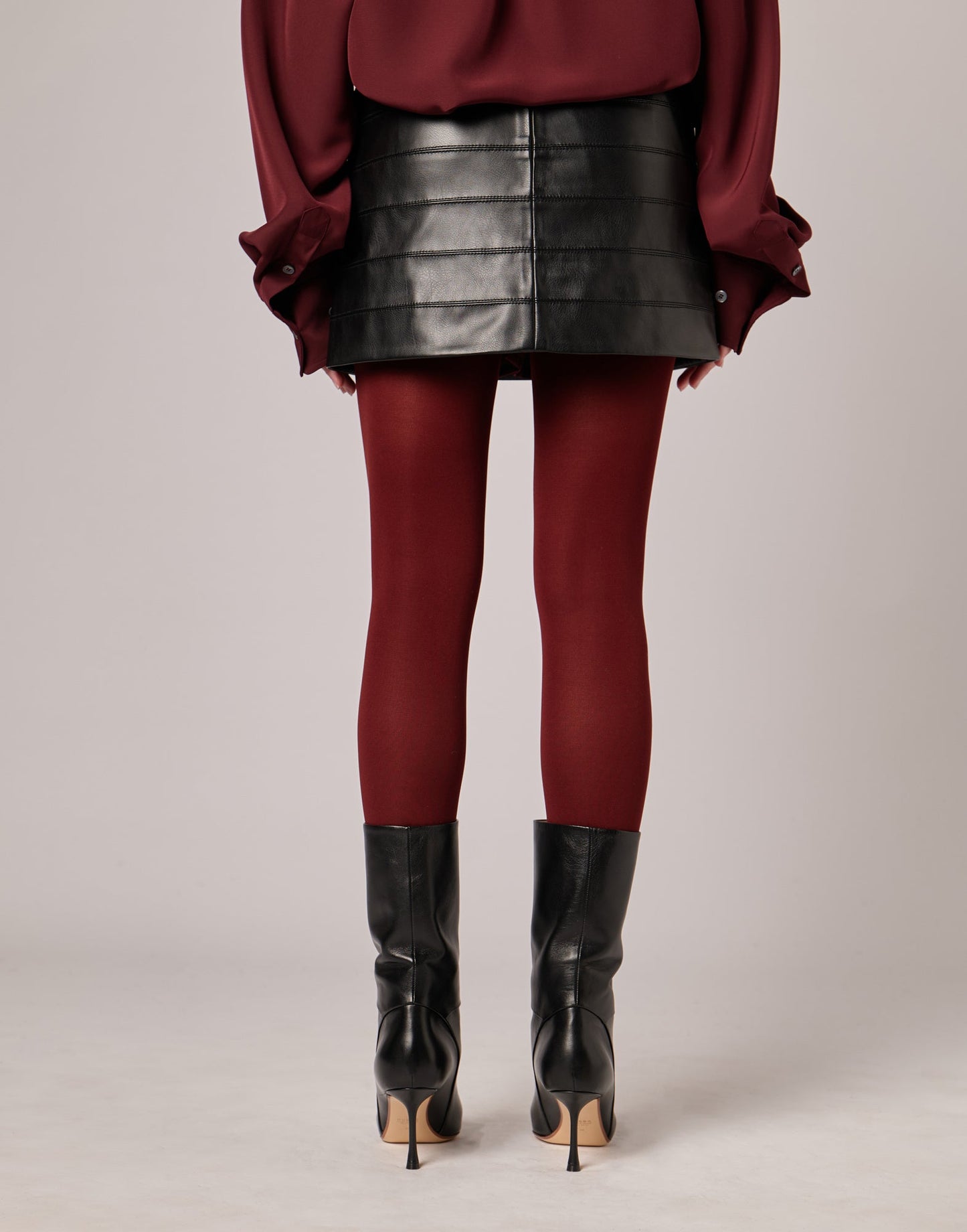 DOUUOD Minigonna in Eco Vintage Leather Nera