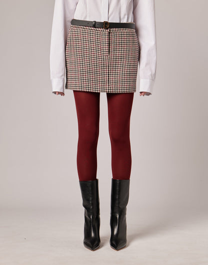 DOUUOD Minigonna in Pied de Poule