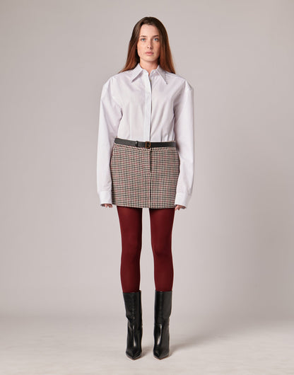 DOUUOD Minigonna in Pied de Poule