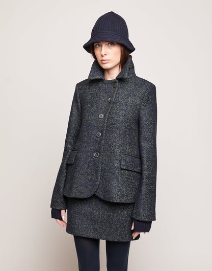 DOUUOD Giacca Pesante in Doppio Diagonale Bouclé