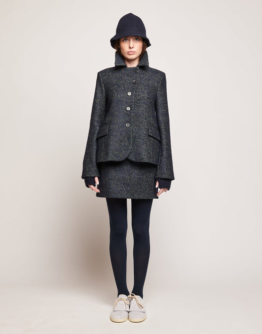 DOUUOD Giacca Pesante in Doppio Diagonale Bouclé