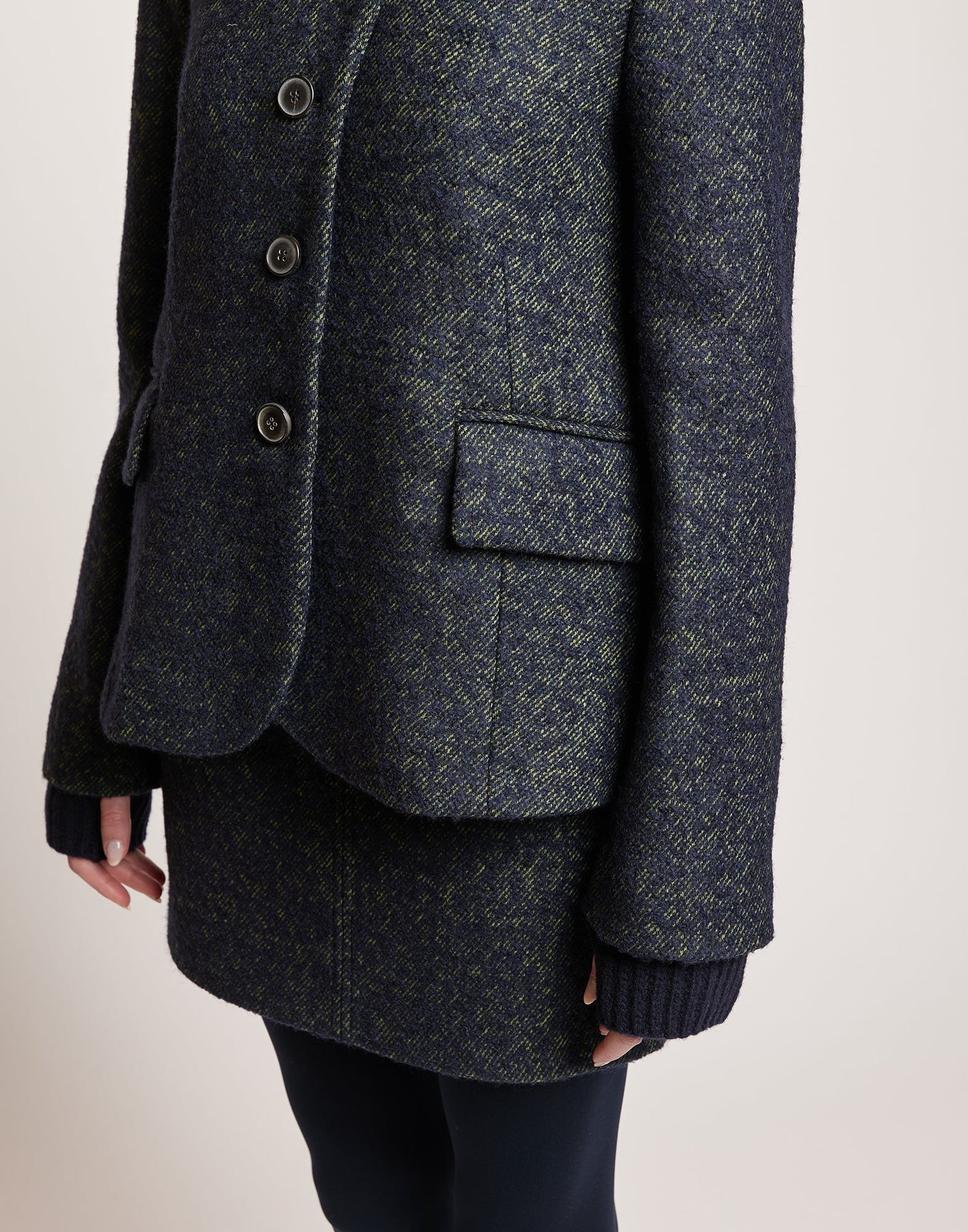 DOUUOD Giacca Pesante in Doppio Diagonale Bouclé