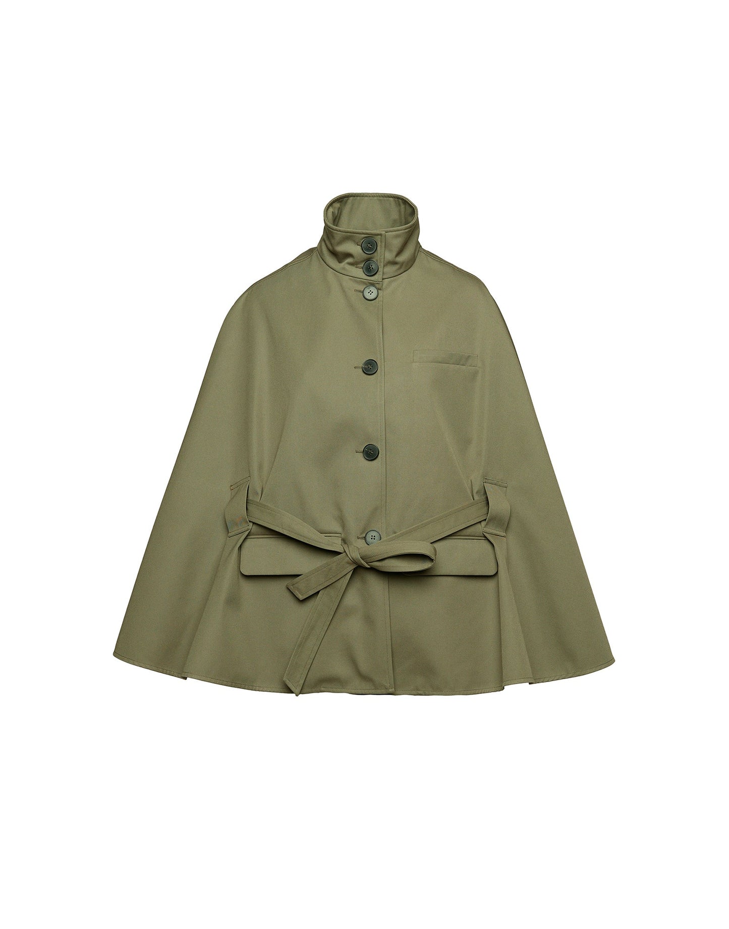 DOUUOD Cappa a Ruota in Tecno Coat Water Repellent Militare