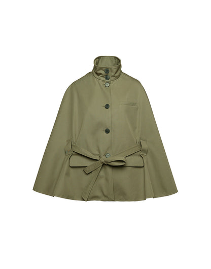 DOUUOD Cappa a Ruota in Tecno Coat Water Repellent Militare