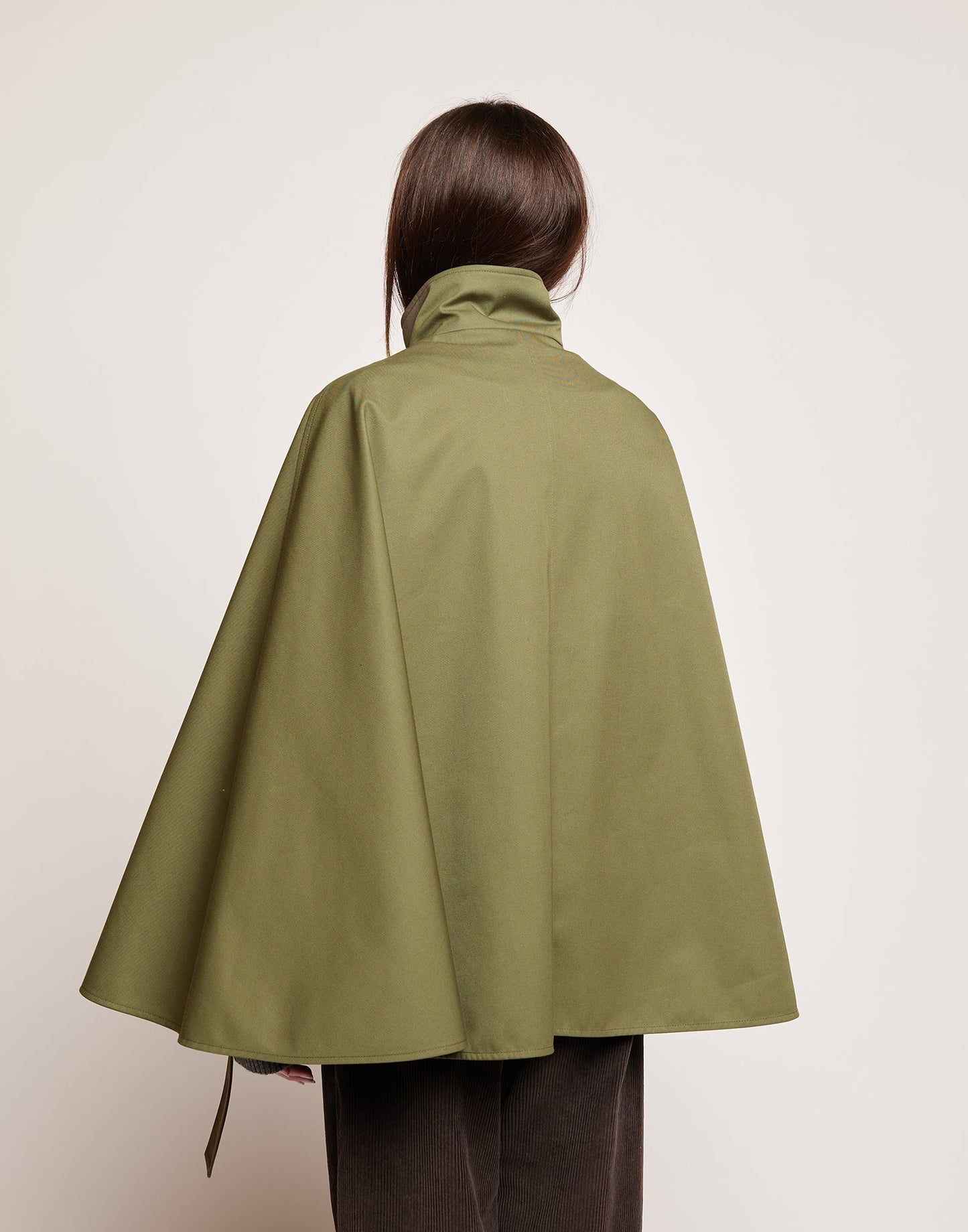 DOUUOD Cappa a Ruota in Tecno Coat Water Repellent Militare