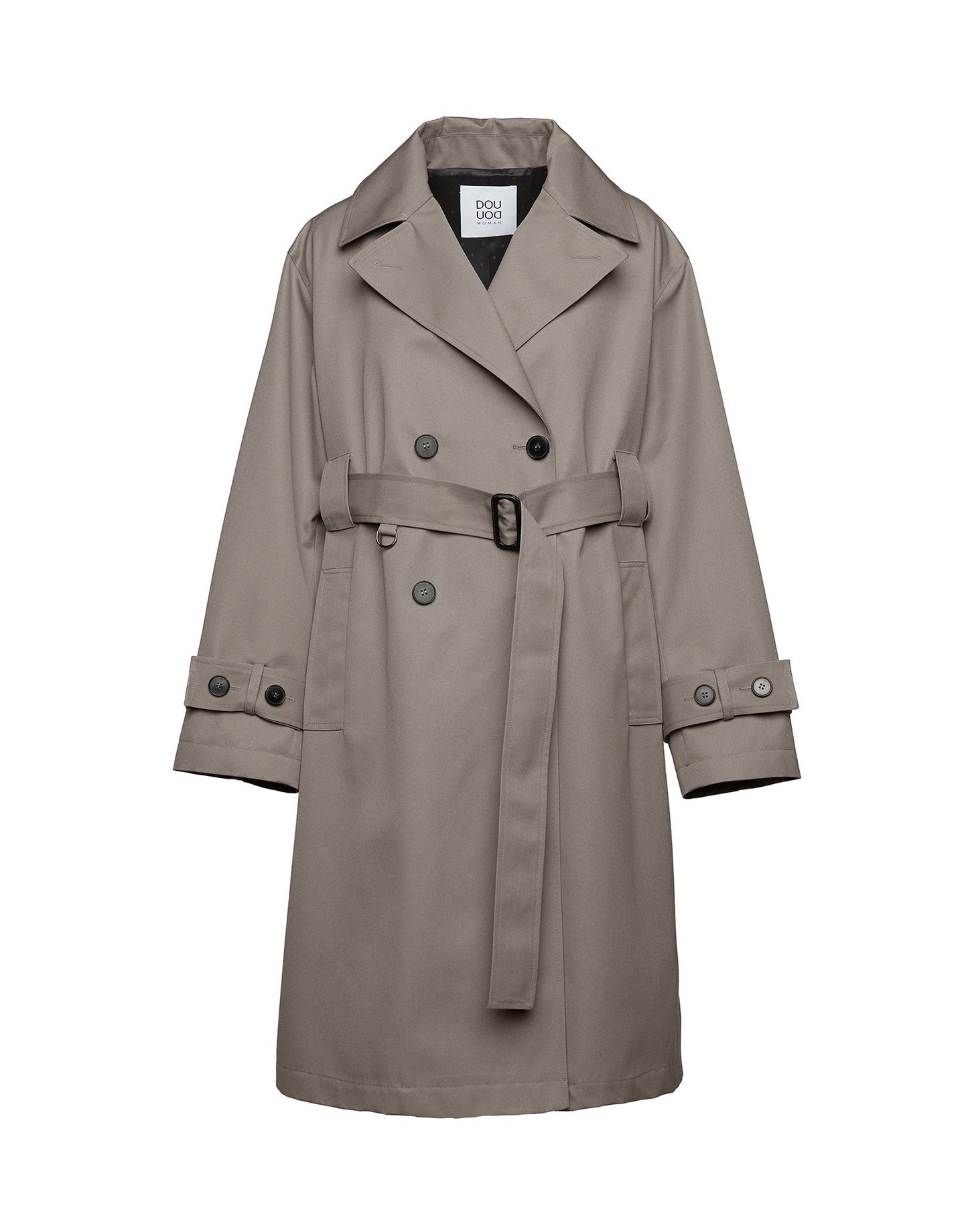DOUUOD Trench Maschile in Tecno Coat Water Repellent