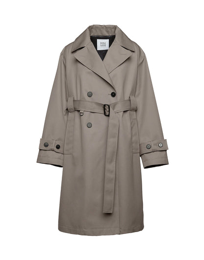 DOUUOD Trench Maschile in Tecno Coat Water Repellent