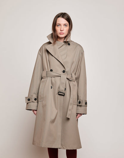 DOUUOD Trench Maschile in Tecno Coat Water Repellent