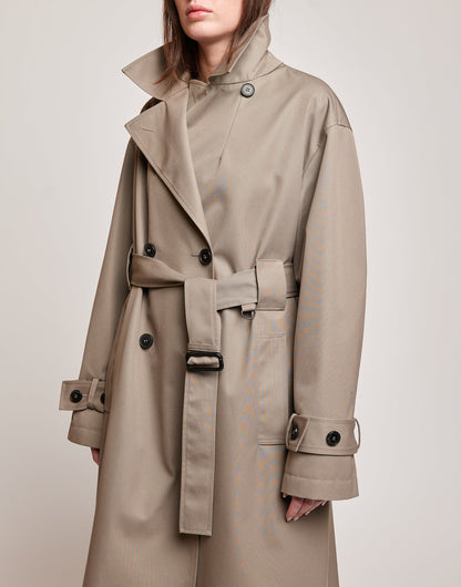 DOUUOD Trench Maschile in Tecno Coat Water Repellent