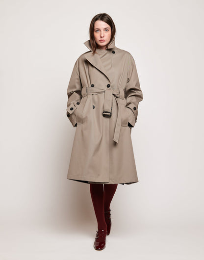DOUUOD Trench Maschile in Tecno Coat Water Repellent