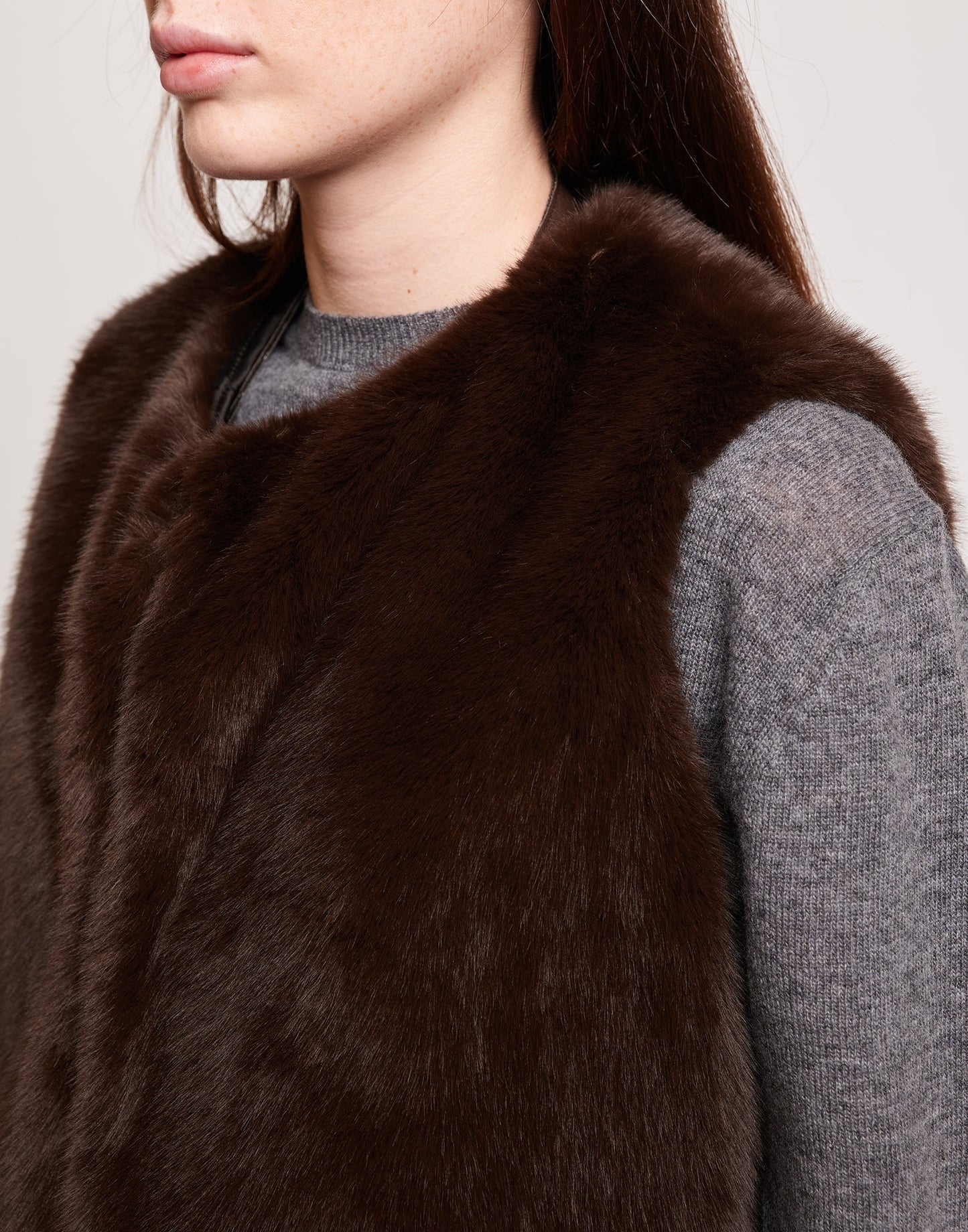 DOUUOD Gilet in Ecopelliccia Ciocco