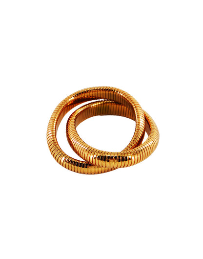 DOUUOD Bracciale Incrociato Doppio Bronzo