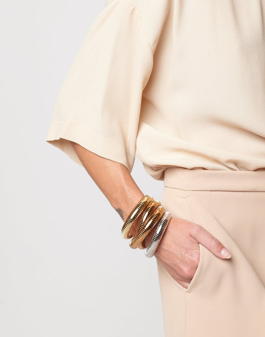 DOUUOD Bracciale Incrociato Doppio Bronzo