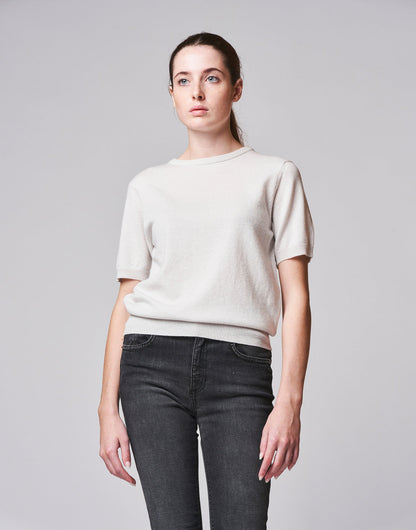 DOUUOD Maglioncino a mezze maniche in soft cashemere