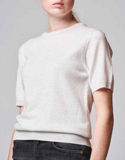 DOUUOD Maglioncino a mezze maniche in soft cashemere