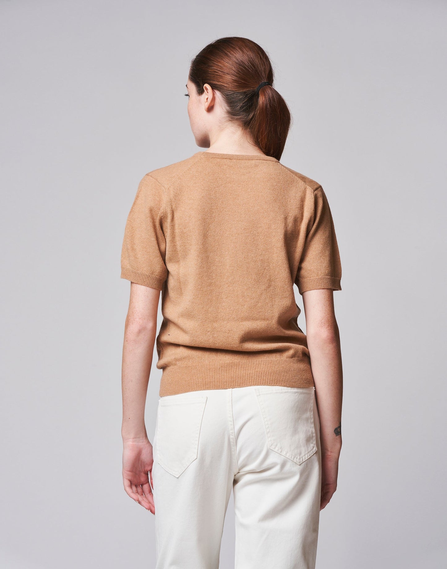 DOUUOD Maglioncino a mezze maniche in soft cashemere