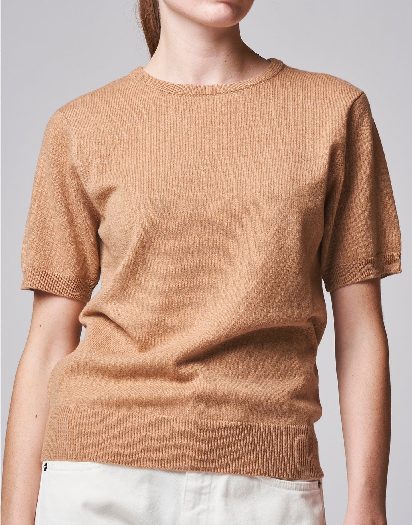 DOUUOD Maglioncino a mezze maniche in soft cashemere