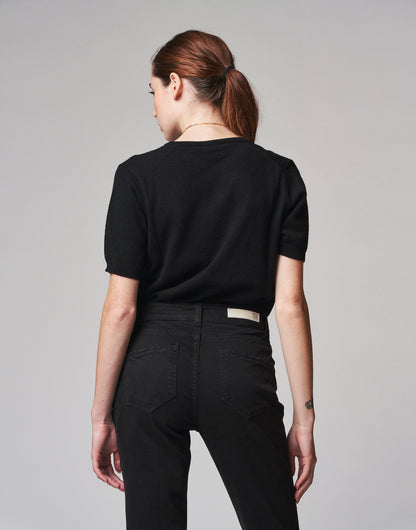 DOUUOD Maglioncino a mezze maniche in soft cashemere