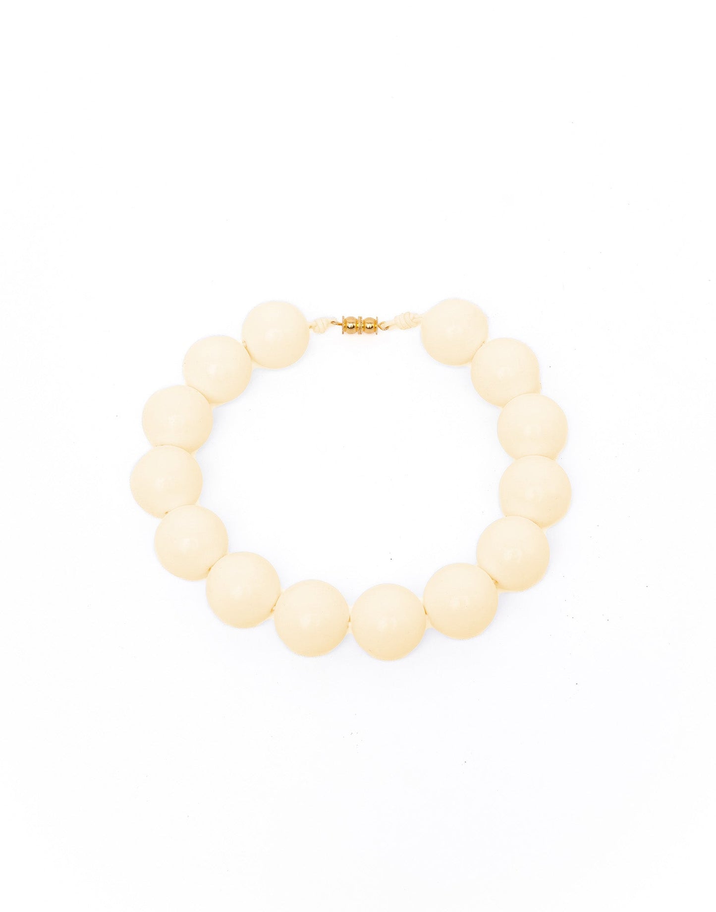 DOUUOD Collana Girocollo con Maxi Perle in Resina Burro