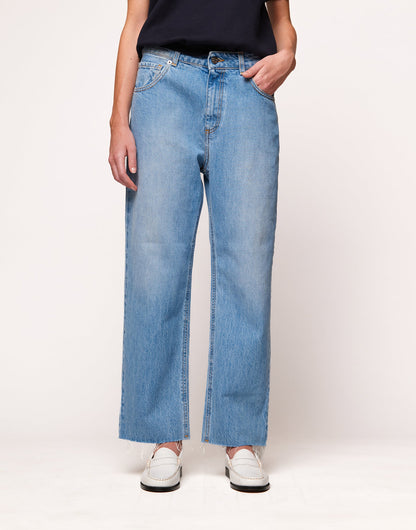 DOUUOD Jeans Baggy a 5 Tasche in Denim Light Blue