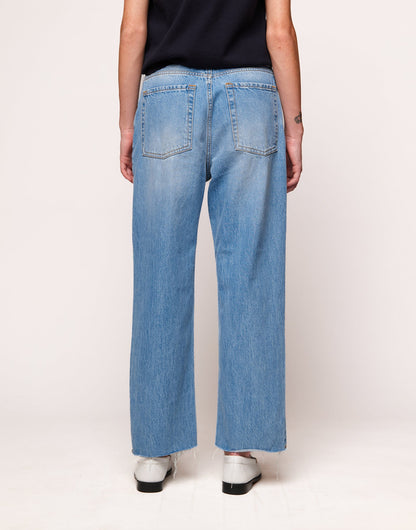 DOUUOD Jeans Baggy a 5 Tasche in Denim Light Blue