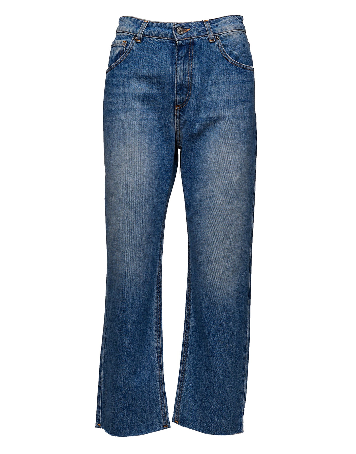 DOUUOD Jeans Baggy a 5 Tasche in Denim Medium Blue