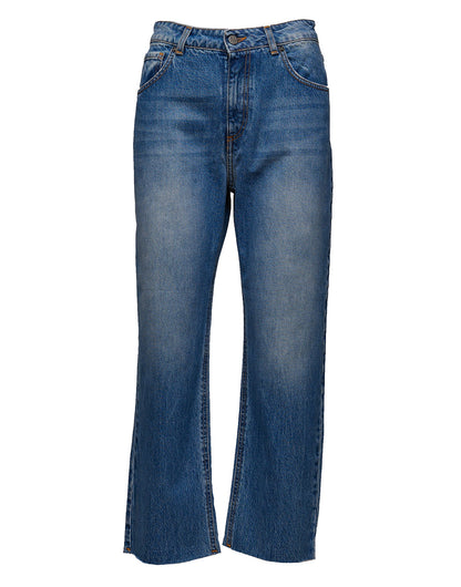 DOUUOD Jeans Baggy a 5 Tasche in Denim Medium Blue