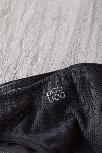 DOUUOD Slip a Brasiliana in Tulle Elasticizzato