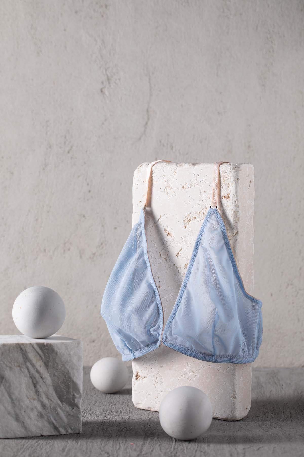 DOUUOD Reggiseno a Triangolo in Tulle Elasticizzato