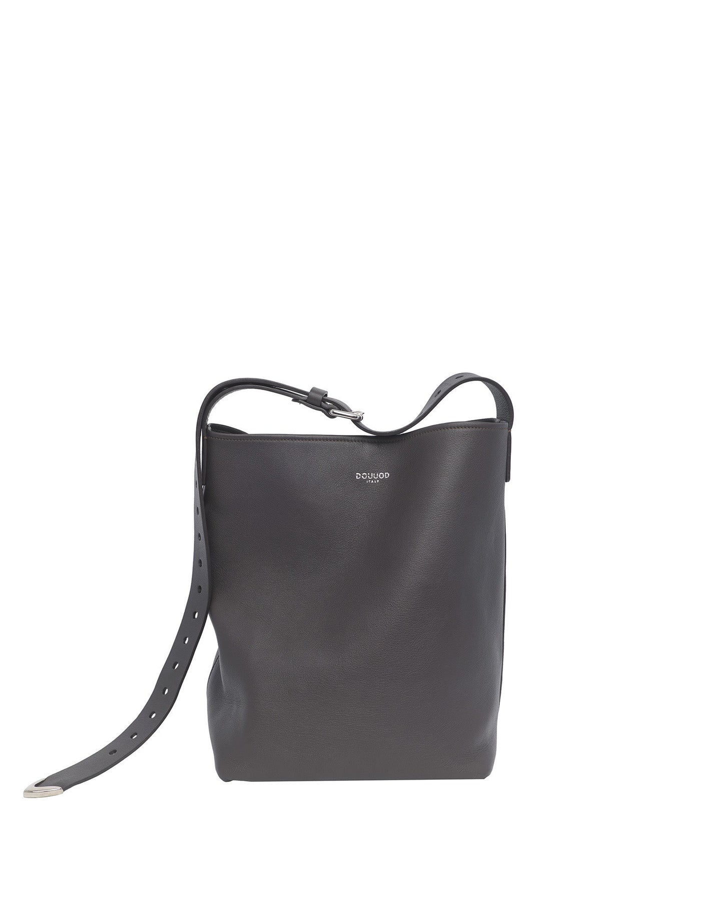 DOUUOD Borsa a Secchiello Tilla in Pelle Mousse Ebano