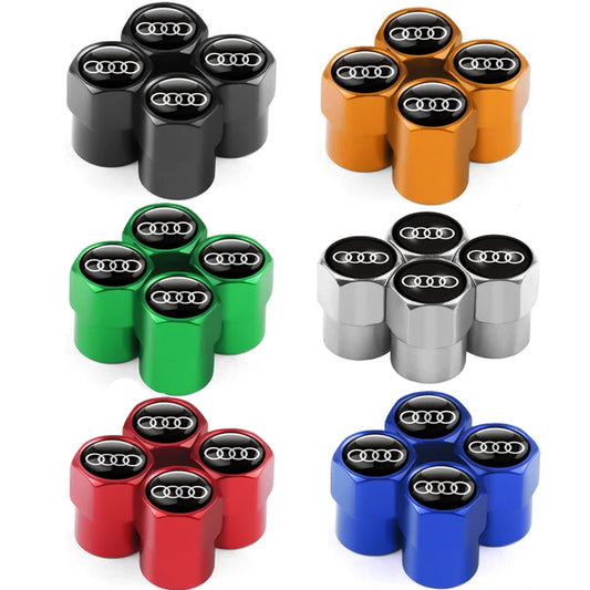 4 Tappi Valvola Pneumatici Audi – Copri Valvole per A3 A4 A5 A6 Q3 Q5 Q7