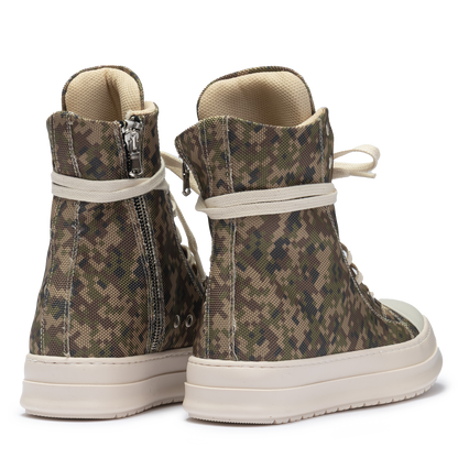 Sneakers Canvas Camouflage High