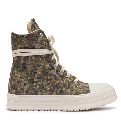 Sneakers Canvas Camouflage High