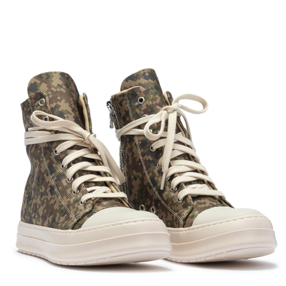 Sneakers Canvas Camouflage High